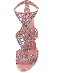 rosa Sandalen mit geometrischem Muster von Sergio Rossi