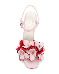 rosa Sandaletten mit Blumenmuster von Marni