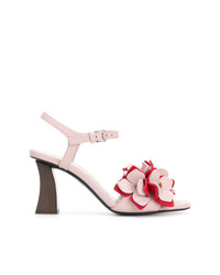 rosa Sandaletten mit Blumenmuster von Marni