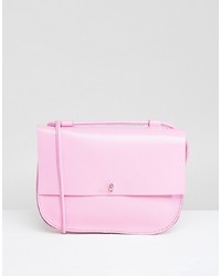 rosa Satchel-Tasche aus Leder von ASOS DESIGN