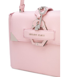 rosa Satchel-Tasche aus Leder von Philipp Plein