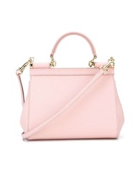 rosa Satchel-Tasche aus Leder von Dolce & Gabbana