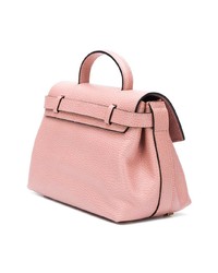rosa Satchel-Tasche aus Leder von Visone