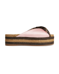 rosa Satin Espadrilles