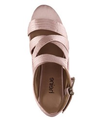 rosa Satin Sandaletten von Heine