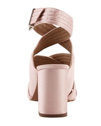 rosa Satin Sandaletten von Heine