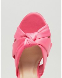 rosa Satin Sandaletten von New Look