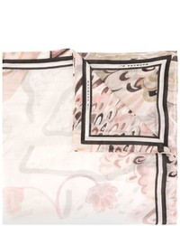rosa Schal mit Blumenmuster von Barbara Bui