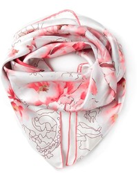 rosa Schal mit Blumenmuster von Elie Saab