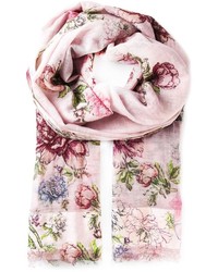 rosa Schal mit Blumenmuster von Faliero Sarti