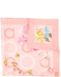rosa Schal mit Blumenmuster von Salvatore Ferragamo