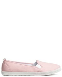 rosa Schuhe aus Segeltuch