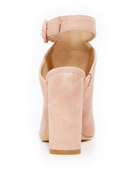 rosa Schuhe aus Wildleder mit geometrischem Muster
