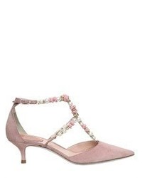 rosa Schuhe aus Wildleder