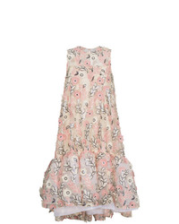 rosa schwingendes Kleid mit Blumenmuster von Huishan Zhang