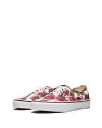 rosa Segeltuch niedrige Sneakers mit Blumenmuster von Vans