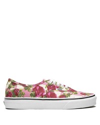 rosa Segeltuch niedrige Sneakers mit Blumenmuster von Vans
