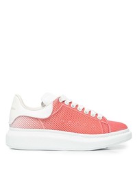 rosa Segeltuch niedrige Sneakers von Alexander McQueen