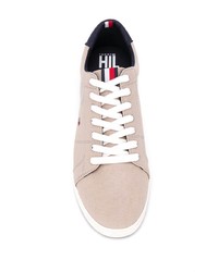 rosa Segeltuch niedrige Sneakers von Tommy Hilfiger