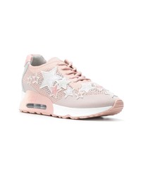 rosa Segeltuch niedrige Sneakers von Ash