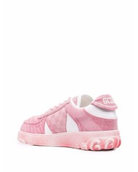 rosa Segeltuch niedrige Sneakers von Gcds