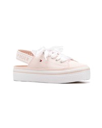 rosa Segeltuch niedrige Sneakers von Tommy Hilfiger