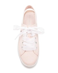 rosa Segeltuch niedrige Sneakers von Tommy Hilfiger