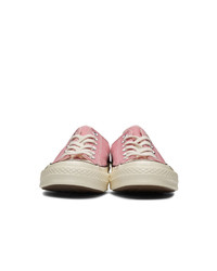 rosa Segeltuch niedrige Sneakers von Converse