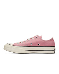 rosa Segeltuch niedrige Sneakers von Converse