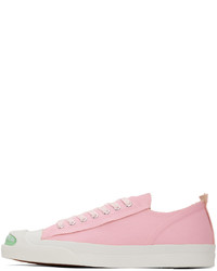 rosa Segeltuch niedrige Sneakers von Undercover