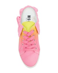 rosa Segeltuch niedrige Sneakers von MSGM
