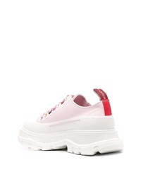 rosa Segeltuch niedrige Sneakers von Alexander McQueen