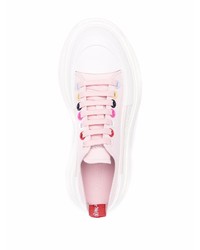 rosa Segeltuch niedrige Sneakers von Alexander McQueen