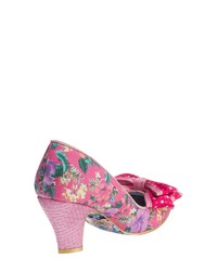 rosa Segeltuch Pumps mit Blumenmuster von Irregular Choice