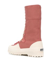 rosa Segeltucharbeitsstiefel von Superga