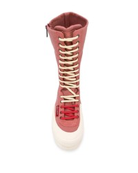 rosa Segeltucharbeitsstiefel von Superga