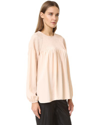 rosa Seide Bluse von Tibi