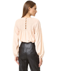 rosa Seide Bluse von Tibi