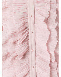 rosa Seidebluse mit knöpfen mit Rüschen von Givenchy