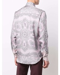 rosa Seidelangarmhemd mit Paisley-Muster von Etro