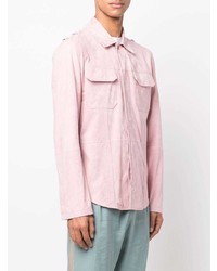 rosa Shirtjacke aus Wildleder von Desa Collection
