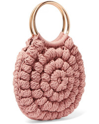 rosa Shopper Tasche aus Häkel von Ulla Johnson