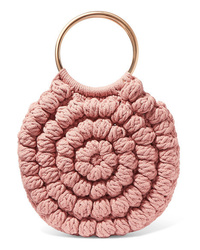 rosa Shopper Tasche aus Häkel von Ulla Johnson