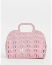 rosa Shopper Tasche aus Leder von 7X
