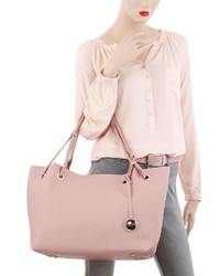 rosa Shopper Tasche aus Leder von Buffalo