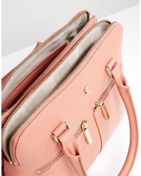 rosa Shopper Tasche aus Leder von Modalu