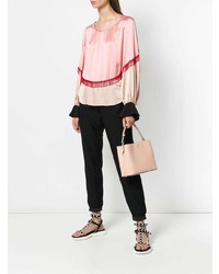 rosa Shopper Tasche aus Leder von Donna Karan
