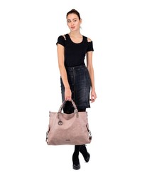 rosa Shopper Tasche aus Leder von SURI FREY