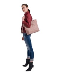 rosa Shopper Tasche aus Leder von SURI FREY