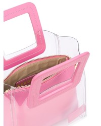 rosa Shopper Tasche aus Leder von Staud